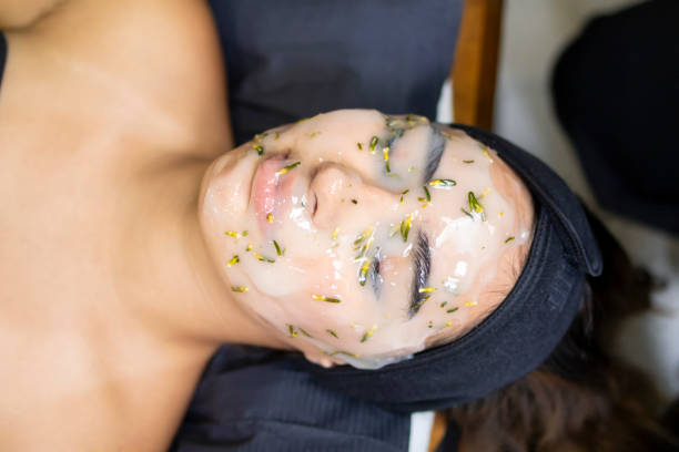 Young woman with a mask